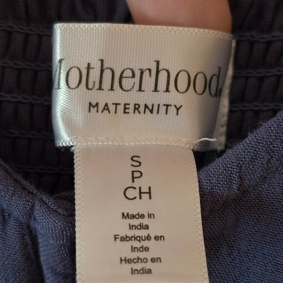 Motherhood Maternity Blue Sleeveless Tank Maxi Dress Small Flowy Button Gauze S - Picture 14 of 16